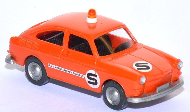 VW 1600 TL ONS Rennstrecken-Sicherung verkehrsorange