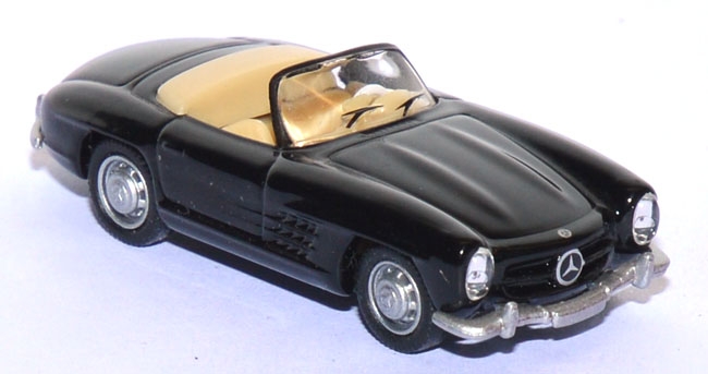 Mercedes-​Benz 300 SL Cabrio offen schwarz