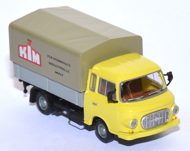 Barkas B 1000 Pritsche mit Plane KIM VEB Kombinate industrielle Mast