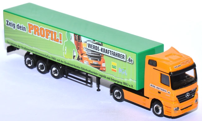 Mercedes-​​​Benz Actros 1858 Koffersattelzug SVG orange