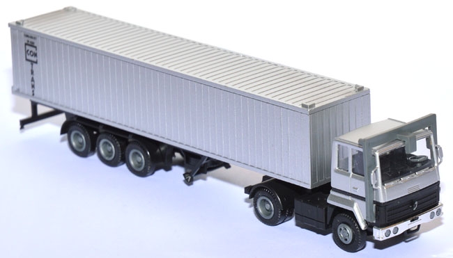 Ford Transcontinental Container-​​Sattelzug 40 ft Con Trans silber