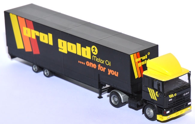 DAF 95 Pritschensattelzug orol gold Motor Oil Schweiz