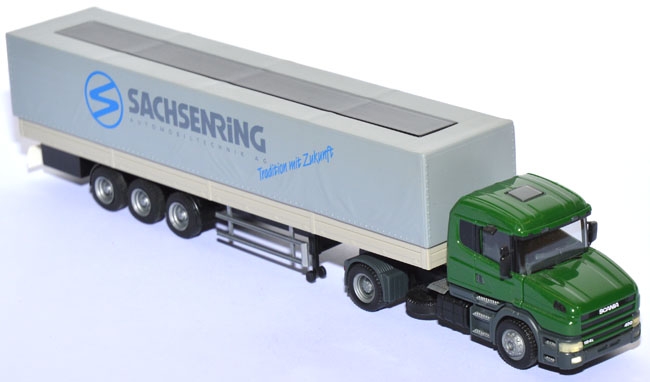 Scania Hauber 124 L 400 Pritschensattelzug Sachsenring