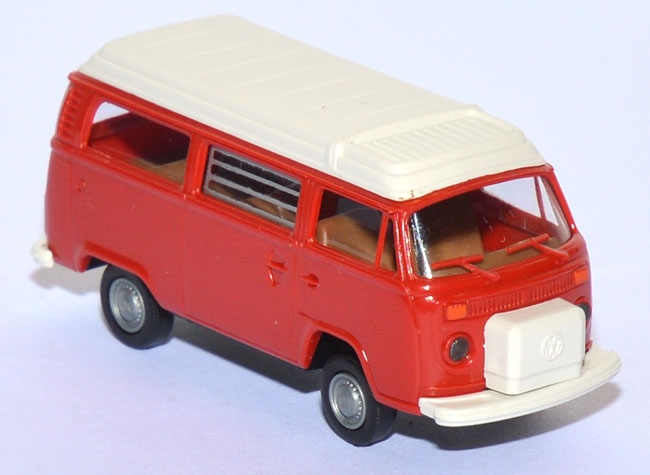 VW T2 Bus Camper / Camping  mit Aufstelldach und Reserveradhalter rot