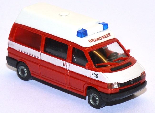 VW T4 Bus HD lang MTW Brandweer Feuerwehr Niederlande rot