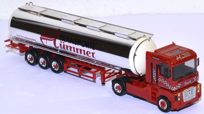 Renault AE Magnum 08 Chromtank-Sattelzug Hümmer rot