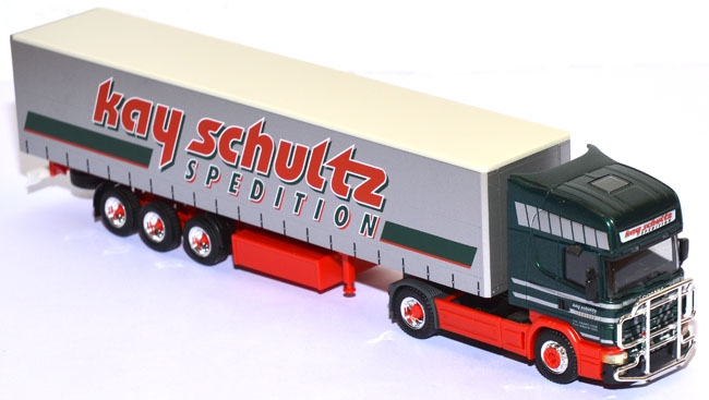 Scania 144 TL Gardinenplanen-Sattellzug Kay Schultz Spedition