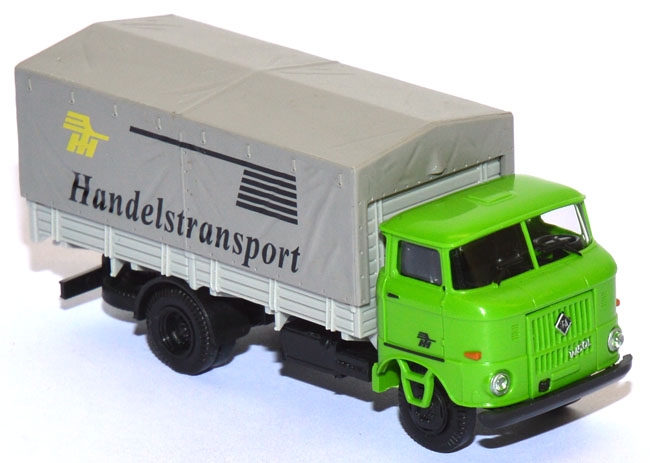 IFA W50 LKW lange Pritsche mit Plane Handelstransport grün 95133