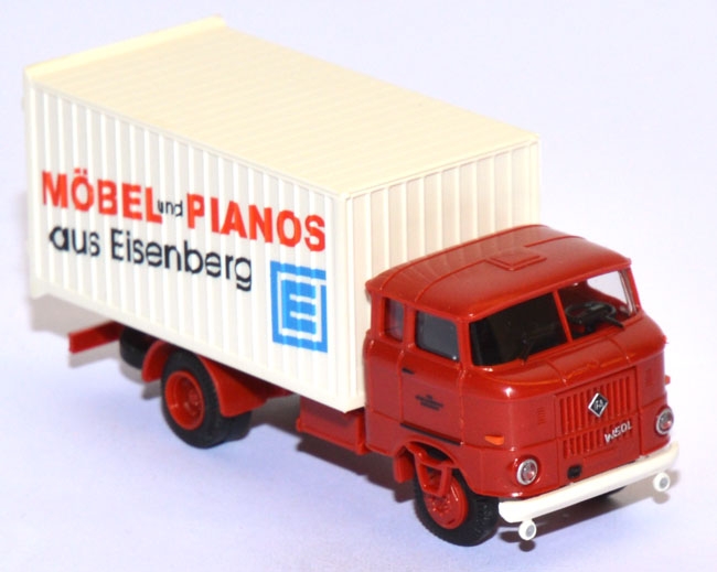 IFA W50 L MK Koffer mit Fernfahrerkabine Möbel und Pianos Eisenberg rot 95115