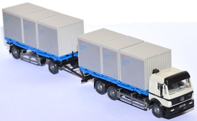 Mercedes-​​Benz SK 2534 Wechselbrückenlastzug mit DB Logistikboxen