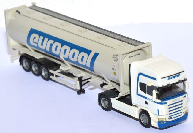 Scania R TL Druckcontainer-Sattelzug 40 ft. Europool