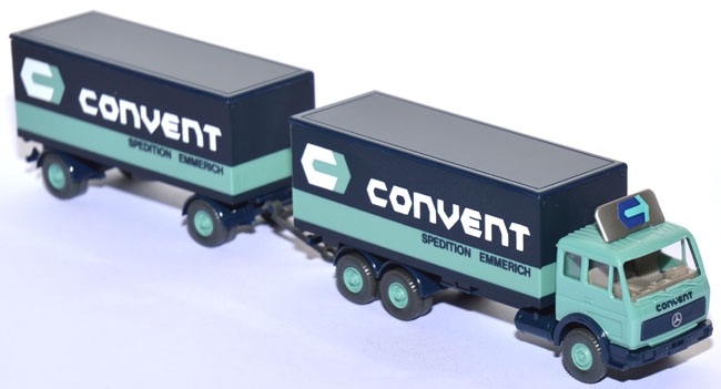 Mercedes-​​​​Benz NG 2232 Kofferlastzug Convent türkis