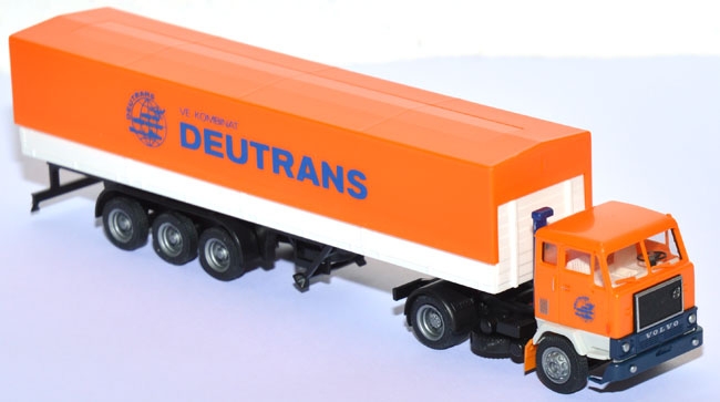 Volvo F89 Pritschensattelzug Deutrans orange