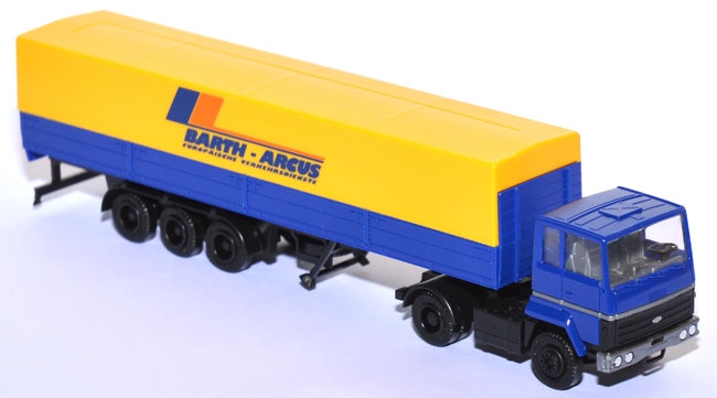 Ford Transcontinental 4420 Pritschensattelzug Barth - Arcus blau