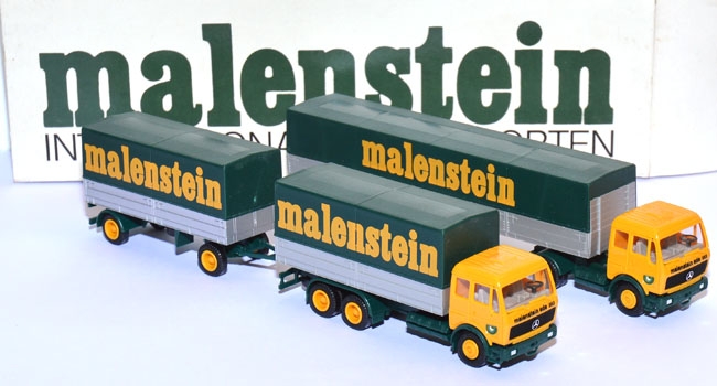 Mercedes-​​Benz 2435 Pritschensattelzug + -​Lastzug Malenstein