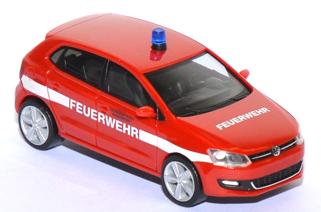 VW Polo 4türig Feuerwehr Frankfurt rot