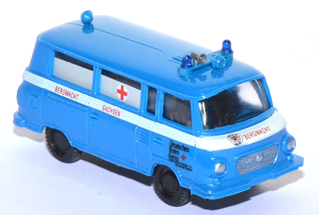 Barkas B 1000 Krankenwagen DRK Bergwacht Sachsen blau