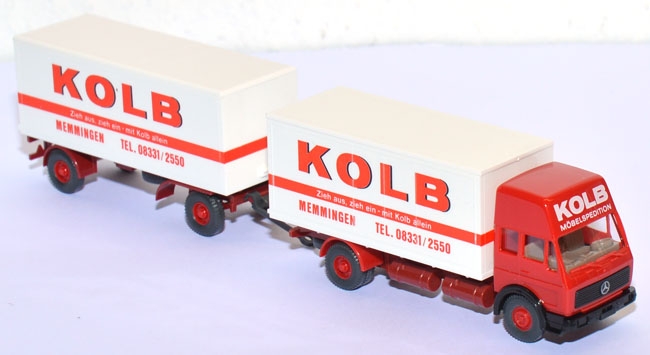 Mercedes-​Benz NG 1638 Kofferlastzug mit Hochdach Kolb