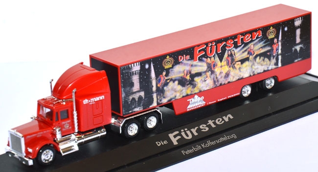 Peterbilt Koffersattelzug  Thomann musik / Die Fürsten rot