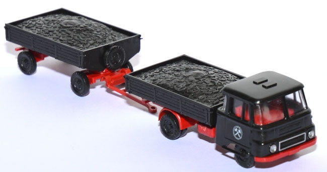Robur LO 2501 Pritschenlastzug Kohlehandel mit Ladung schwarz