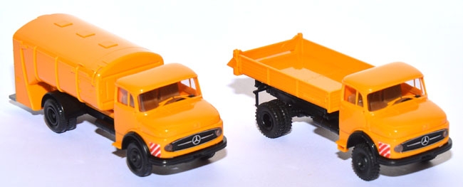 Kommunal-​Set Mercedes-​Benz L 322 Müllwagen + Pritschenkipper