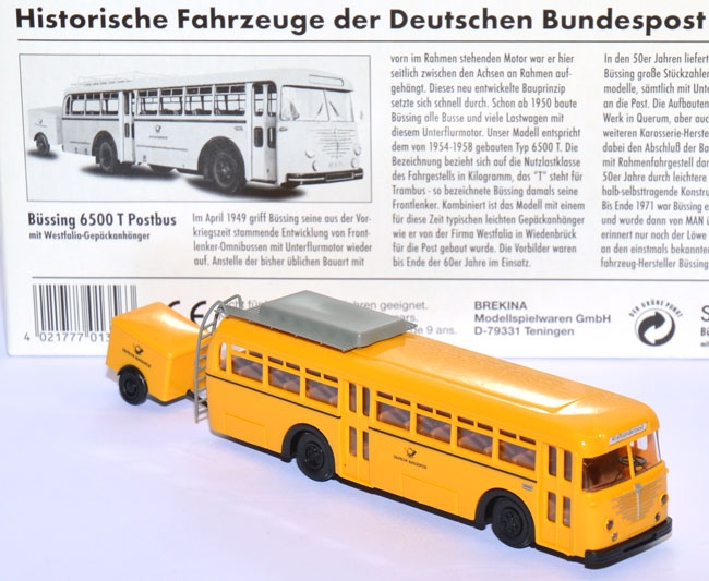 Büssing 6500 T Bus DBP mit Gepäckanhänger