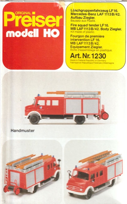 Mercedes-Benz LAF 1113B/42 LF 16 Feuerwehr Bausatz