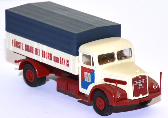 MAN F8 Pritschen-LKW Fürstliche Brauerei Thurn und Taxis weiß