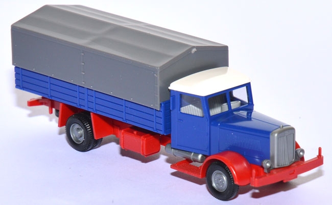 Hanomag HD5N Pritschen-​​​​​LKW ultramarinblau