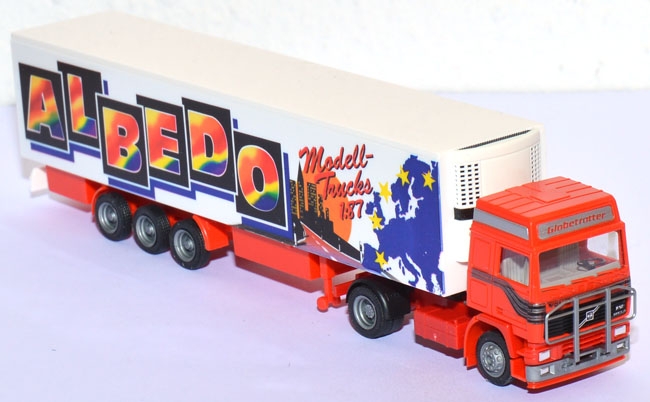 Volvo F12 Globetrotter Kühlkoffer-Sattelzug Albedo Modell-​Trucks 1:87