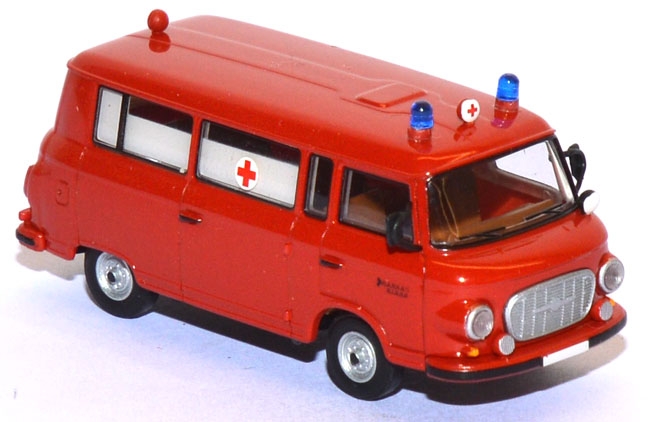 Barkas B 1000 Bus Feuerwehr Krankenwagen rot