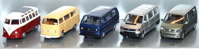 VW Transporter T1 - T5 Bus - 60 Jahre VW Bulli