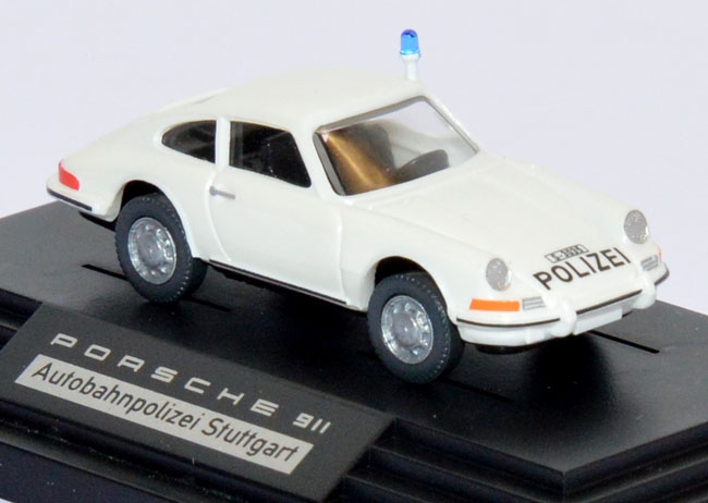 Porsche 911 S Coupé Autobahnpolizei Stuttgart weiß