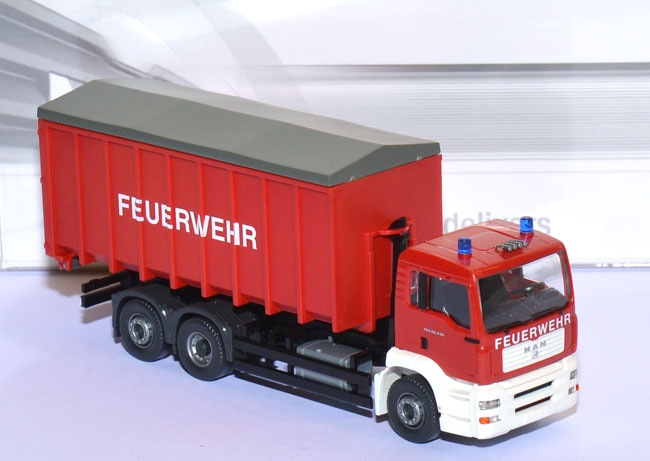 MAN TGA 26.430 Abrollcontainer Meiller Feuerwehr rot