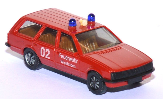 Opel Rekord 2.0 E Caravan ELW Feuerwehr Wiesbaden dunkelrot