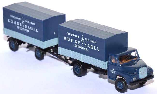 MAN 520 Pritschen-Lastzug Kühne & Nagel blau