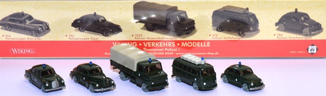 PMS-Auftragspackung Wiking-Verkehrs-Modelle, Themen-Set Polizei 1