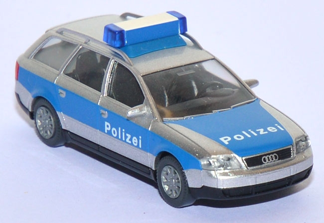 Audi A6 Avant Polizei Brandenburg verkehrsblau