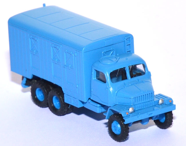 Praga V3S Koffer-​​​​​​​LKW mit Plane blau 1:120 / TT