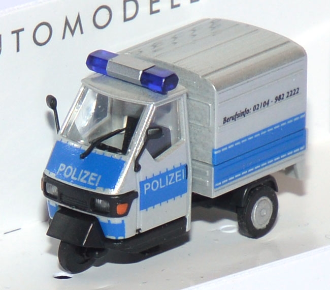 Piaggio Ape Polizei Mettmann blau 48462