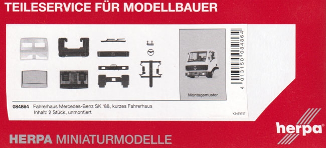 Fahrerhaus Mercedes-Benz SK 88, kurzes Fahrerhaus 2 Stück weiß