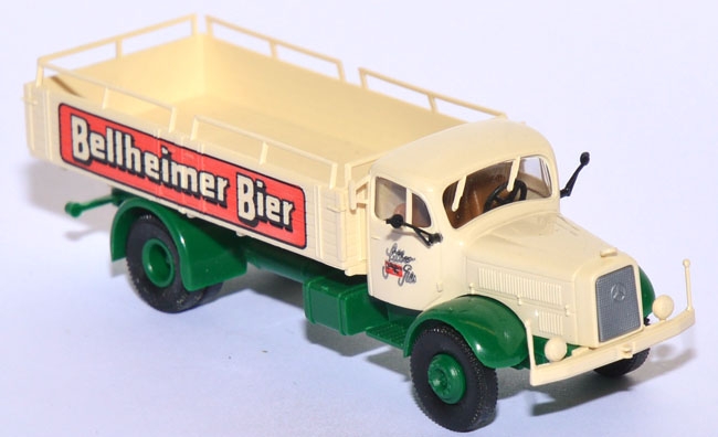 Mercedes-Benz L 4500 Bierpritsche Bellheimer Bier cremeweiß