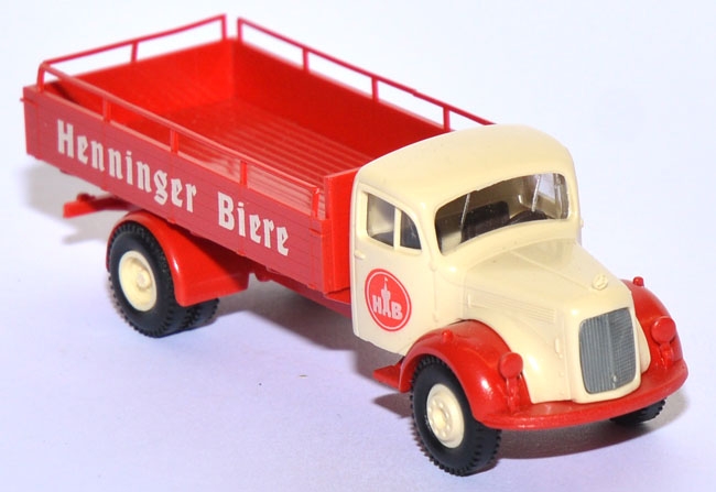 Mercedes-Benz  L 311 Getränkepritsche Henninger Biere cremeweiß