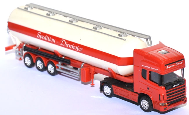 Scania Kippsilo-Sattelzug Spedition Dirnhofer rot