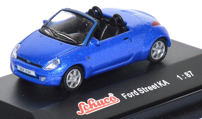 Ford Street KA Cabrio offen blaumetallic