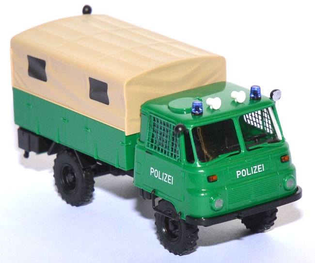 Robur LO 2002 A Pritschen-​LKW mit Plane Polizei 50216