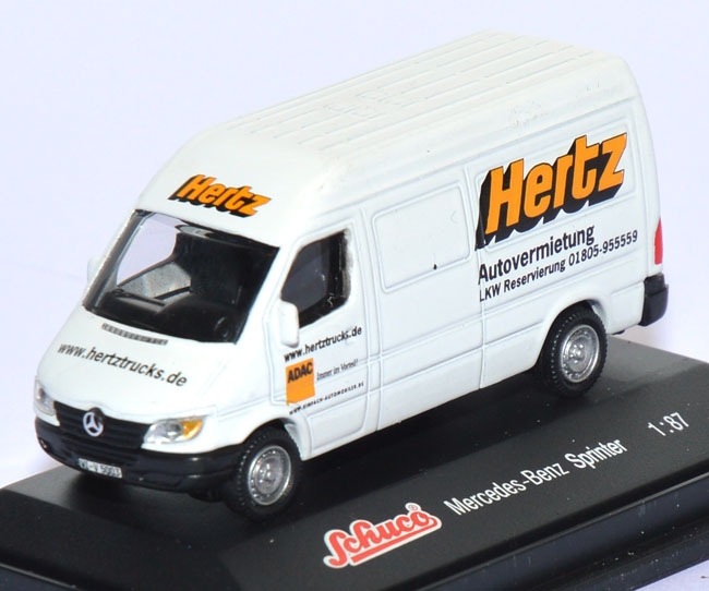 Mercedes-​Benz Sprinter Kasten Hochdach Hertz weiß