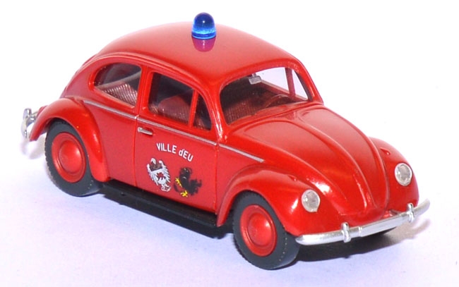 VW Käfer 1200 Feuerwehr VILLE d'EU Frankreich rot