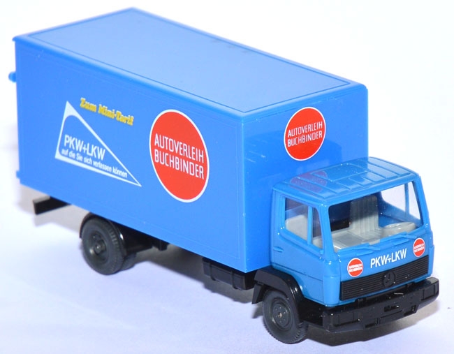 Mercedes-​​​​Benz 814 Koffer-​​​​LKW Buchbinder signalblau