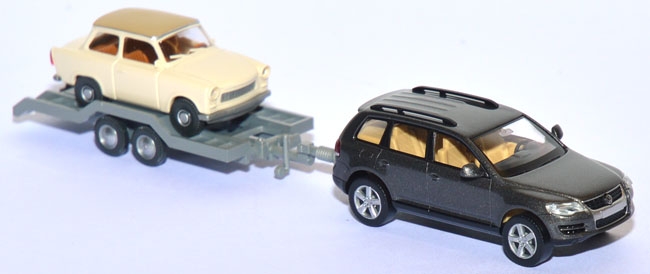 VW Touareg Gespann mit Trabant 601 S